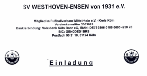 Mehr über den Artikel erfahren Einladung zur Jahreshauptversammlung