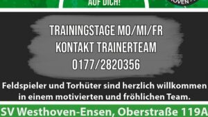 Mehr über den Artikel erfahren U 19 sucht Verstärkung