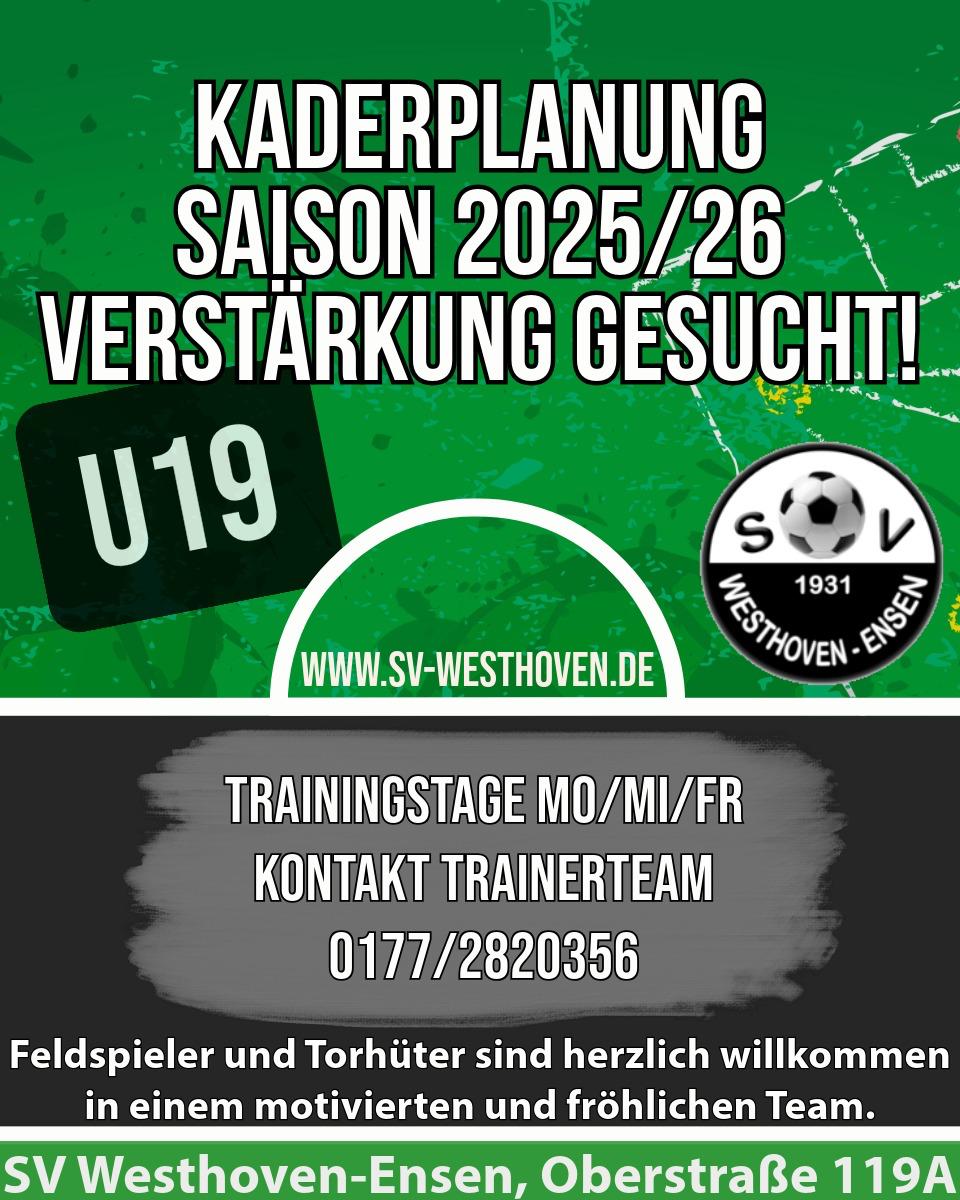 Du betrachtest gerade U19 sucht Verstärkung